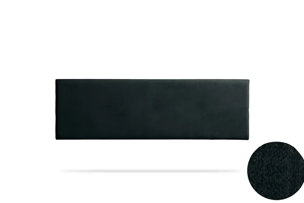 Moonia Tête de Lit Tapisée NOVA Aqualine 130x50x5 cm - Noir -* Tête De Lit