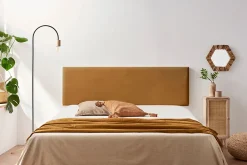 Tête de Lit Tapisée NOVA Simili cuir 130x50x5 cm - Marron Clair ->Moonia Clearance
