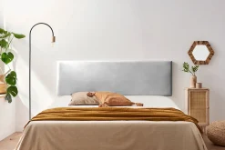 Tête de Lit Tapisée NOVA Simili cuir 160x50x5 cm - Argent ->Moonia Sale
