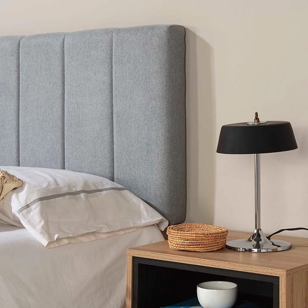Tête de lit tapissée Creta 160x60 cm Couleur Gris, 8 cm d'épaisseur>Vs Venta-Stock New