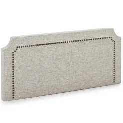 Tête de lit tapissée Leonor 160x60 cm Gris, Clous en Marron>Vs Venta-Stock New