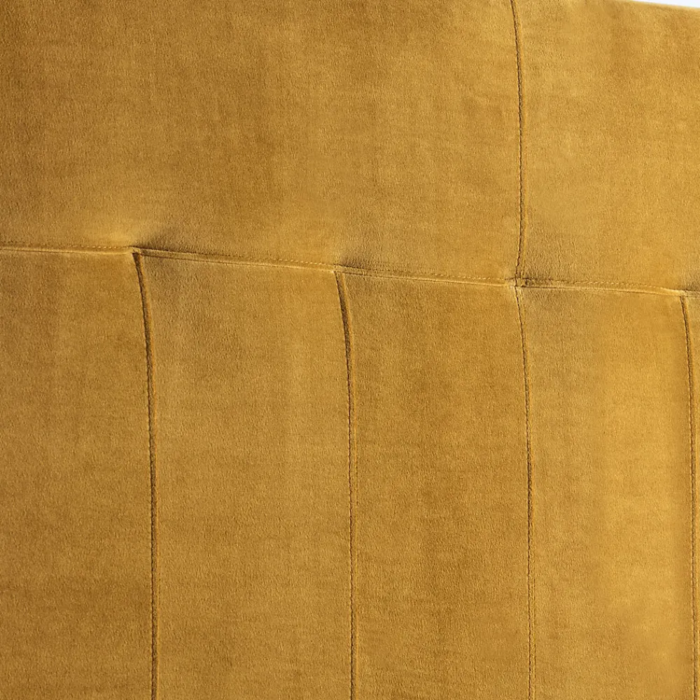 Tête de lit tapissée Napoles 160x100 cm Moutarde, Velours, Pieds en Bois>Vs Venta-Stock Hot