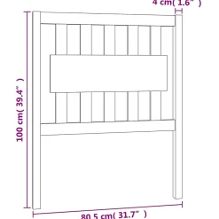 Vidaxl Tête de lit 80,5x4x100 cm Bois massif de pin* Tête De Lit