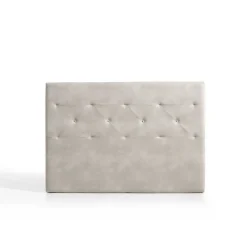 Tête de lit Zafiro pour lit 105 en tissu gris blanc 115x115x8.>Eccox New