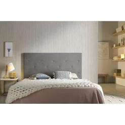 Tête de lit Zafiro pour lit 135 en tissu gris 154x115x8.>Eccox