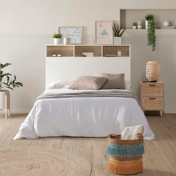 Tête de lit Zeus 165 cm blanc, 2 portes 9 trous>Vs Venta-Stock Outlet