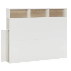Tête de lit Zeus 165 cm blanc, 2 portes 9 trous><noscript><img width=