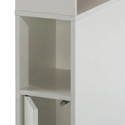 Tête de lit Zeus 165 cm blanc, 2 portes 9 trous><noscript><img width=