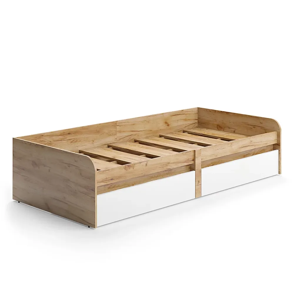Vicco Lit denfant Blanc/Artisan 90x200 cm sans matelas*Enfant Lit Enfant