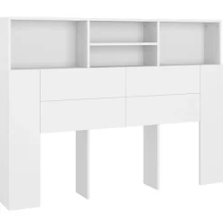 Armoire de tête de lit Blanc 140x19x103,5 cm 811862>Vidaxl Hot