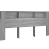 Armoire de tête de lit Sonoma gris 220x18,5x104,5 cm 817283>Vidaxl Clearance