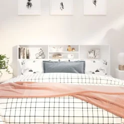 Vidaxl Armoire de tête de lit Blanc 180x19x103,5 cm 811880* Tête De Lit