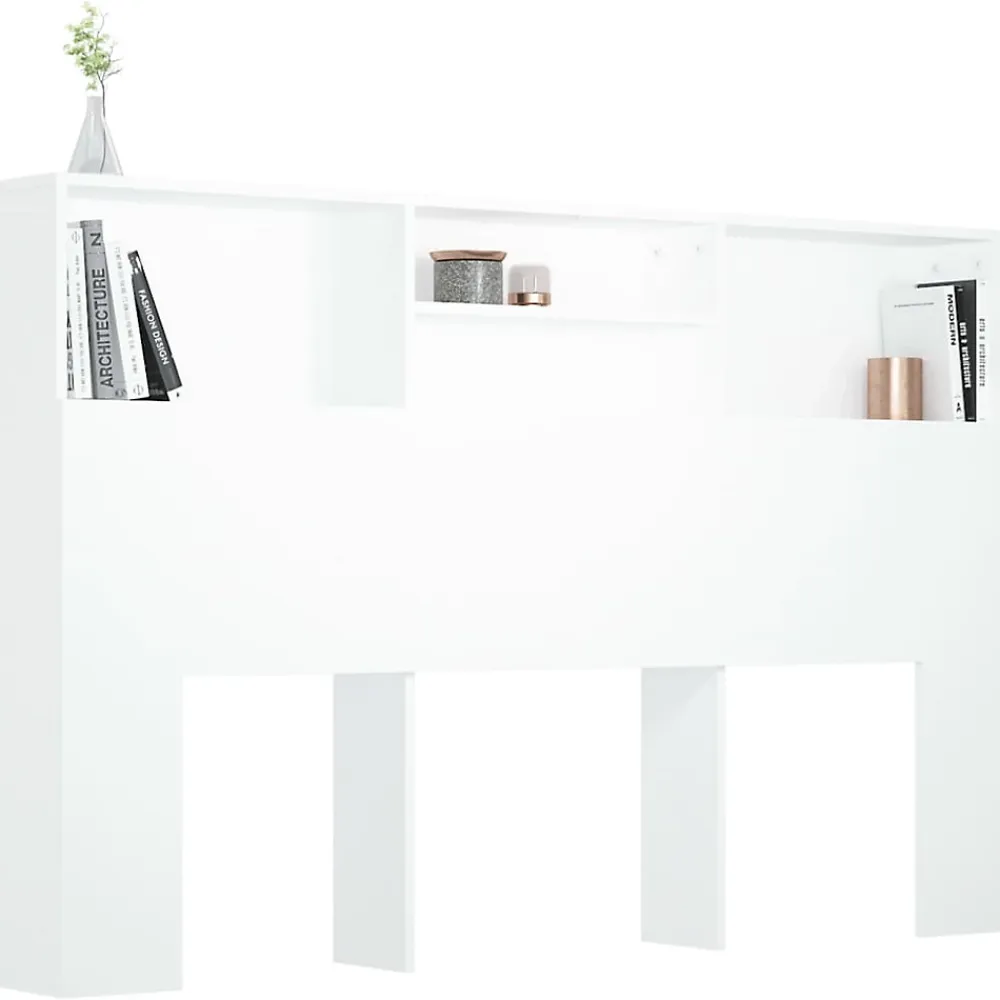 Vidaxl Armoire de tête de lit Blanc 160x19x103,5 cm 811871* Tête De Lit