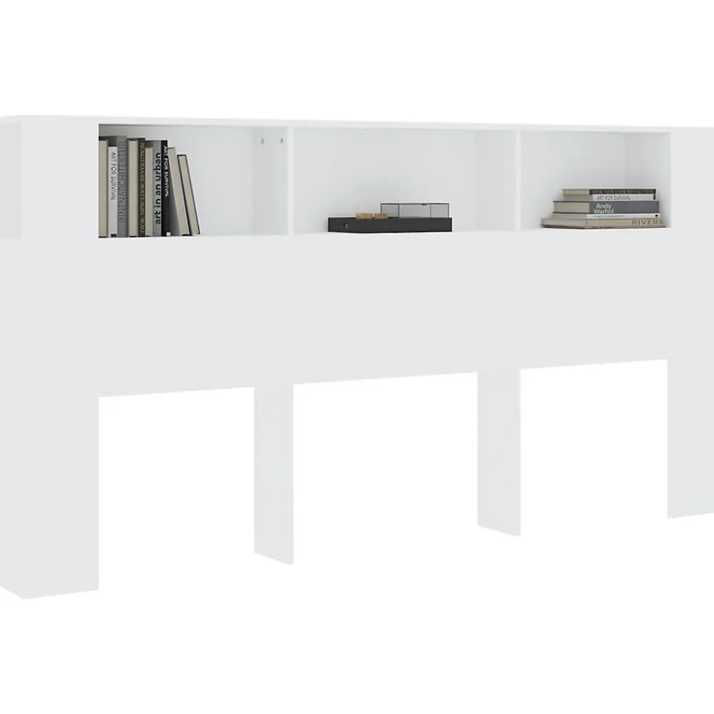 Armoire de tête de lit Blanc 200x18,5x104,5 cm 811952>Vidaxl Online