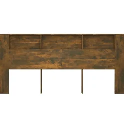 Vidaxl Armoire de tête de lit Chêne fumé 220x18,5x104,5 cm 817282* Tête De Lit