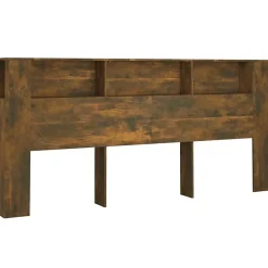 Vidaxl Armoire de tête de lit Chêne fumé 220x18,5x104,5 cm 817282* Tête De Lit