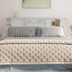 Armoire de Tête de Lit Murale Meuble de Chambre à Coucher Tête de Lit avec Rangement Accessoire de Lit Intérieur 811889><noscript><img width=
