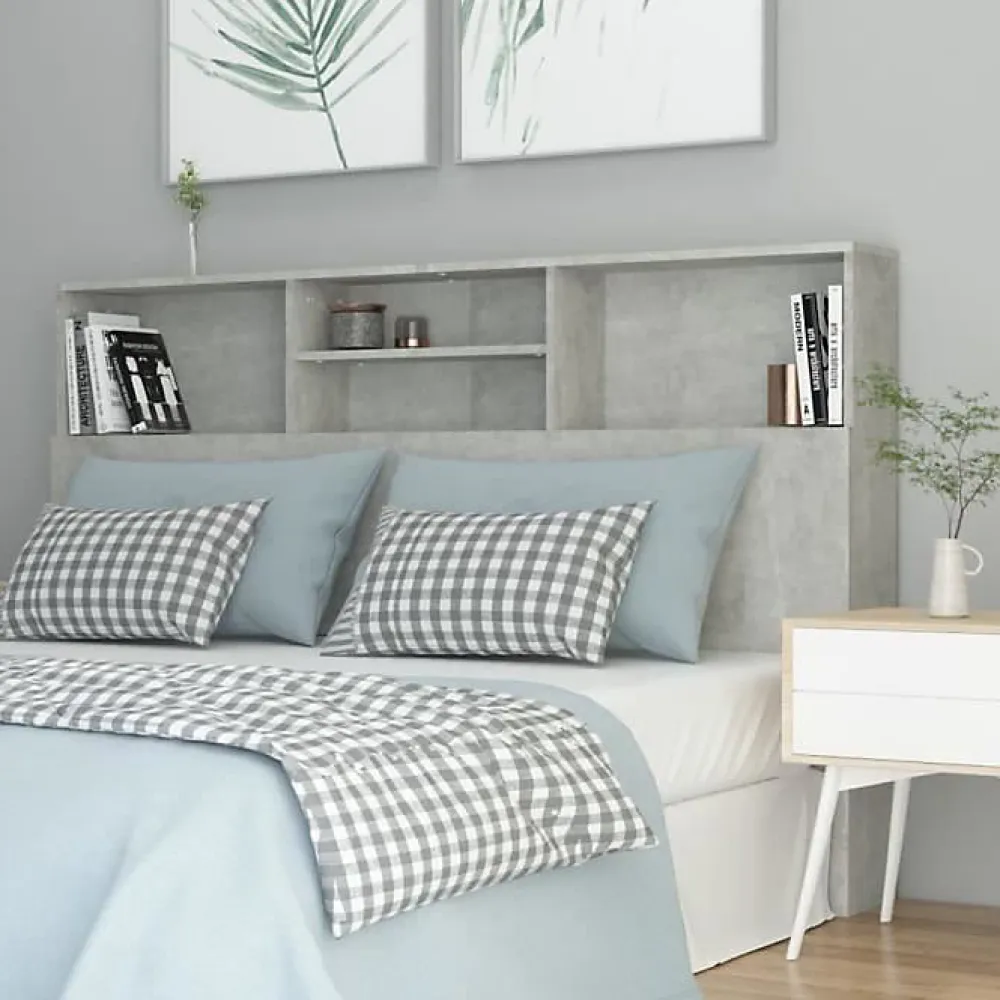 Armoire de tête de lit Gris béton 160x19x103,5 cm 811875>Vidaxl Online
