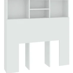 Vidaxl Armoire de tête de lit Blanc 100x19x103,5 cm 811844* Tête De Lit