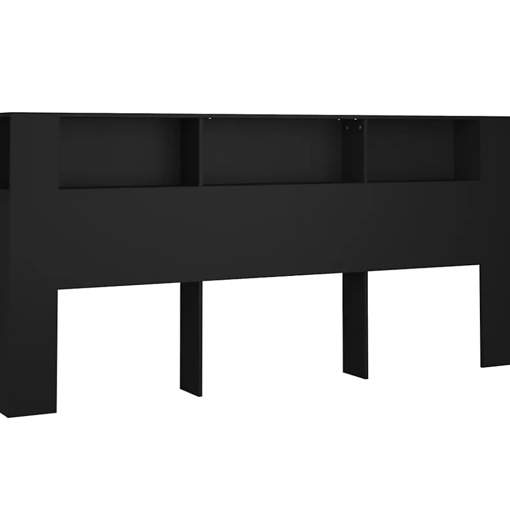 Vidaxl Armoire de tête de lit Noir 220x18,5x104,5 cm 811962* Tête De Lit