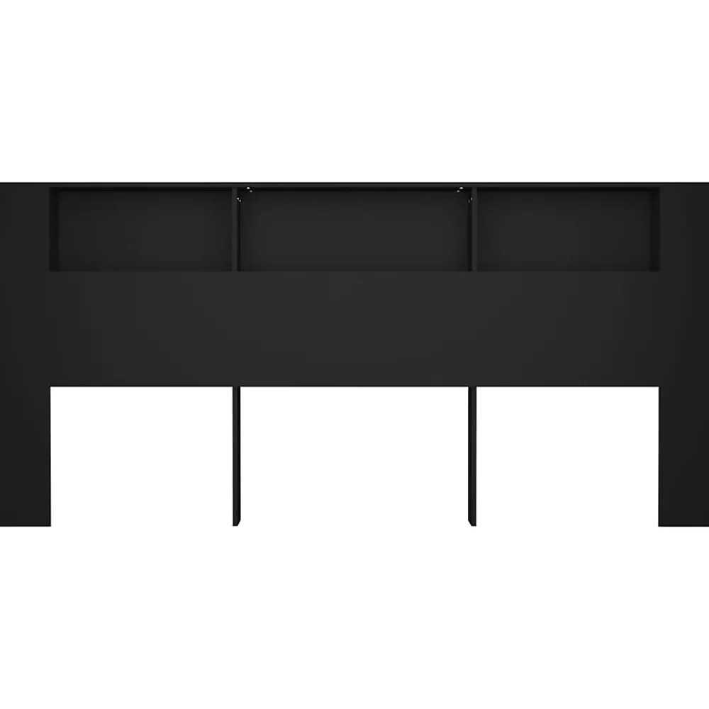 Vidaxl Armoire de tête de lit Noir 220x18,5x104,5 cm 811962* Tête De Lit