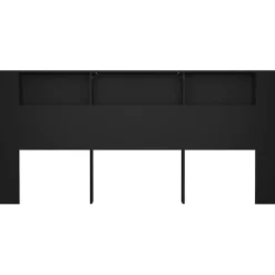 Vidaxl Armoire de tête de lit Noir 220x18,5x104,5 cm 811962* Tête De Lit