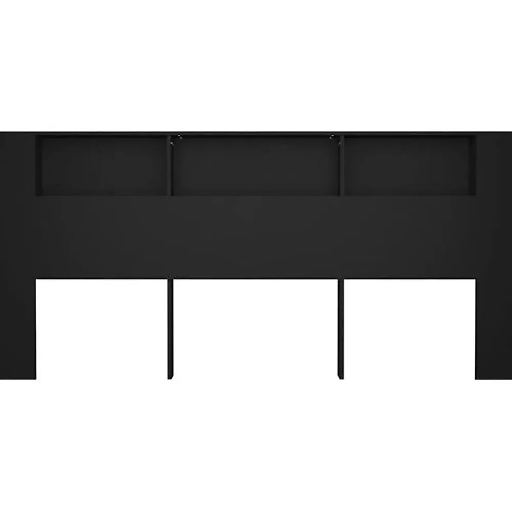 Vidaxl Armoire de tête de lit Noir 220x18,5x104,5 cm 811962* Tête De Lit