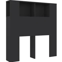 Armoire de tête de lit Noir 100x18,5x104,5 cm 811908>Vidaxl New