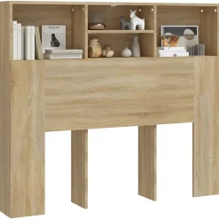 Vidaxl Armoire de tête de lit Noir 120x19x103,5 cm* Tête De Lit