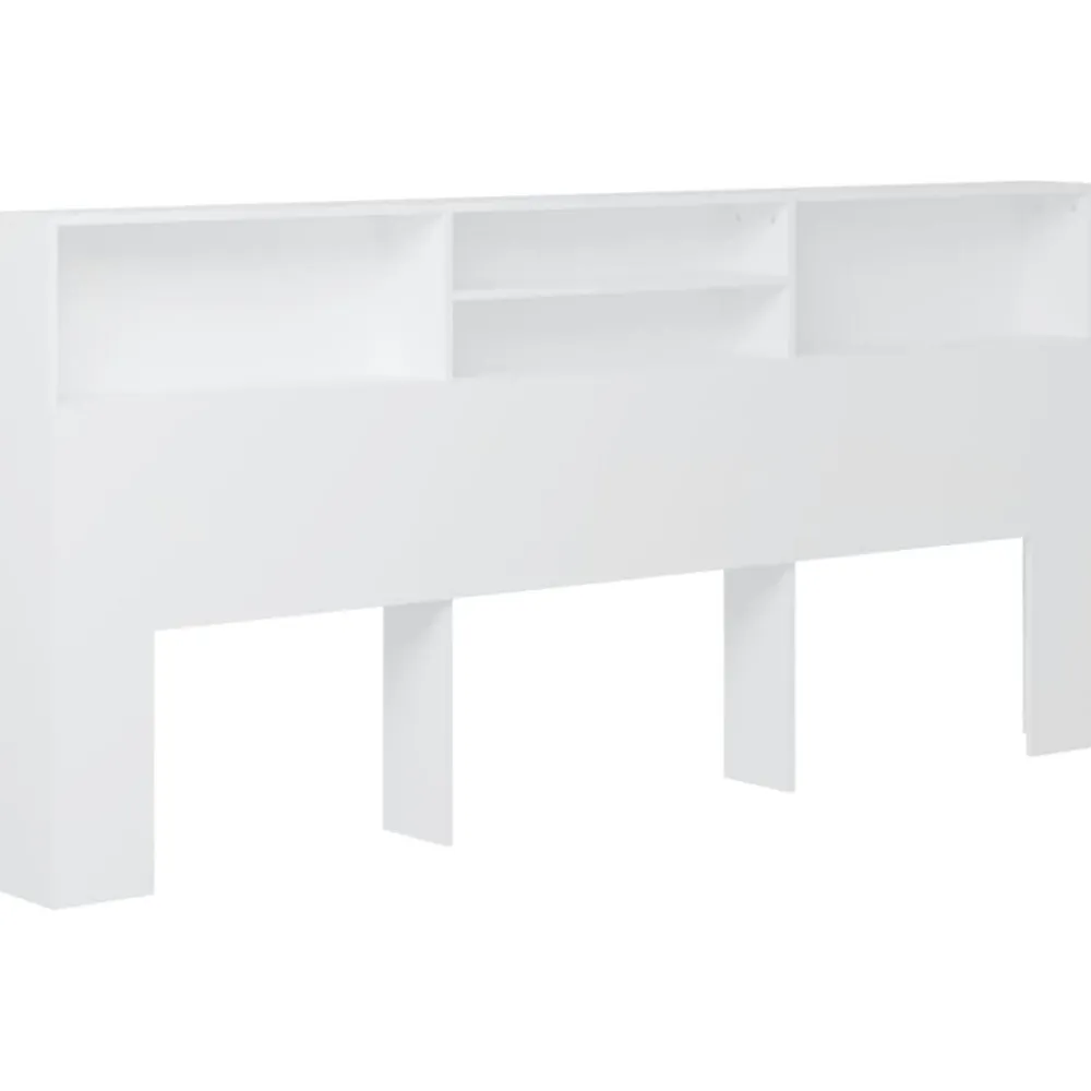 Vidaxl Armoire de tête de lit Blanc 220x19x103,5 cm 811898* Tête De Lit