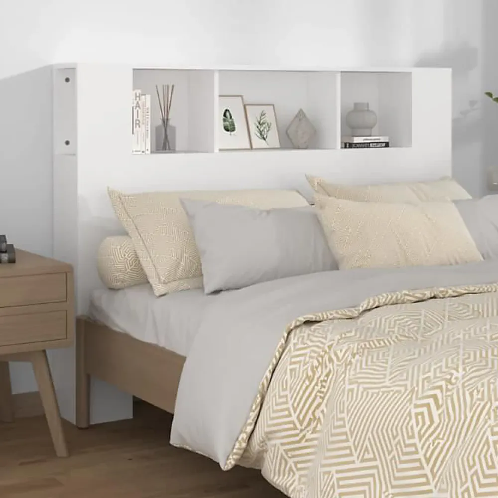 Armoire de tête de lit Blanc 140x18,5x104,5 cm 811925>Vidaxl Online
