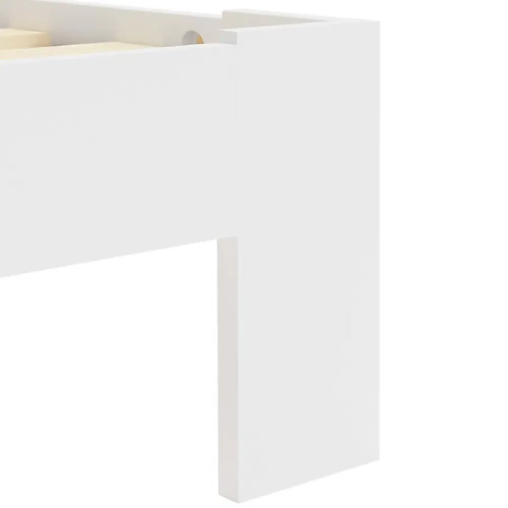 Cadre de lit Blanc Bois de pin massif 90 x 200 cm>Vidaxl New
