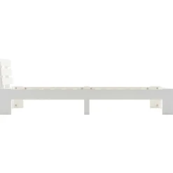 Cadre de lit Blanc Bois de pin massif 90 x 200 cm><noscript><img width=