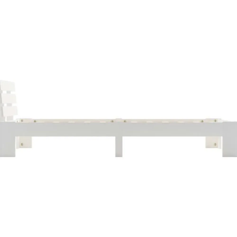 Cadre de lit Blanc Bois de pin massif 90 x 200 cm>Vidaxl New