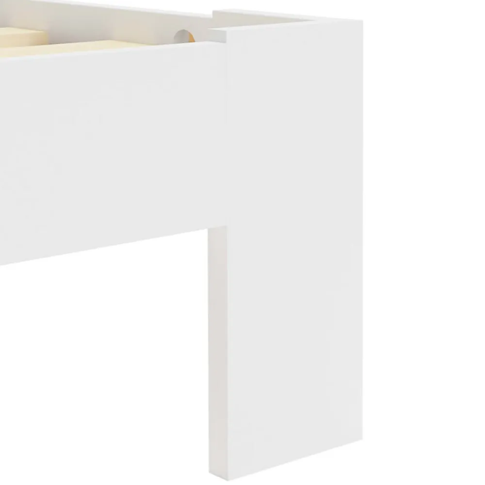Cadre de lit Blanc Bois de pin massif 90 x 200 cm>Vidaxl New