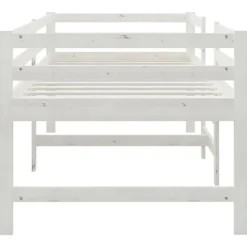 Vidaxl Cadre de lit Blanc 90x200 cm Bois de pin massif 833096* Lit Simple