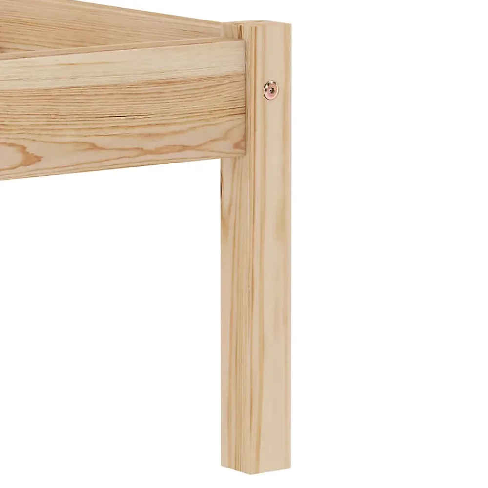 Vidaxl Cadre de lit Bois de pin massif 100 x 200 cm* Lit Simple