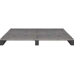 Cadre de lit de palette Gris Bois de pin massif 160 x 200 cm><noscript><img width=