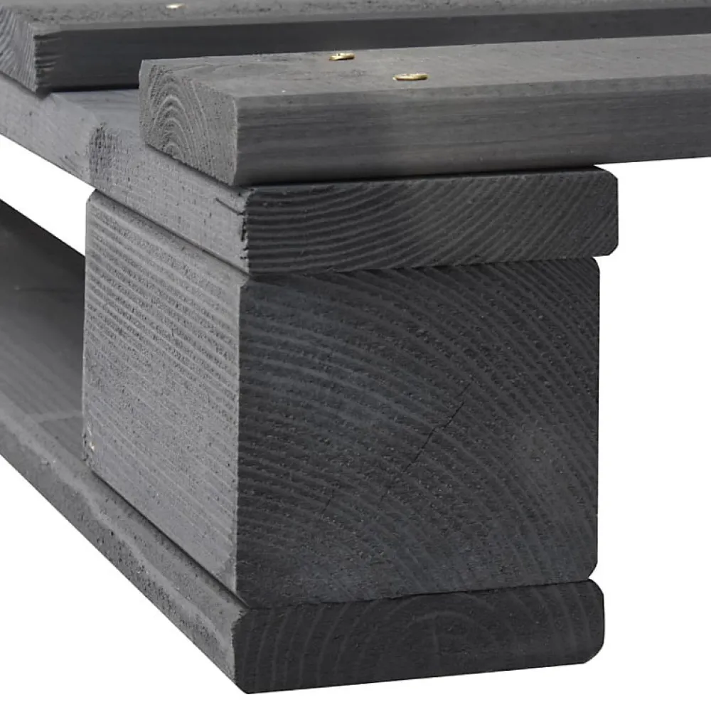 Cadre de lit de palette Gris Bois de pin massif 160 x 200 cm>Vidaxl Best