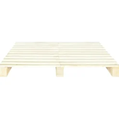 Cadre de lit de palette Bois de pin massif 140 x 200 cm><noscript><img width=