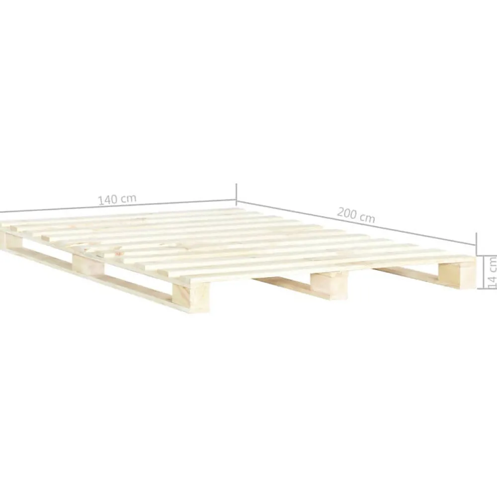 Cadre de lit de palette Bois de pin massif 140 x 200 cm>Vidaxl Discount