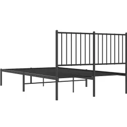 Vidaxl Cadre de lit métal avec tête de lit noir 120x190 cm 350861* Sommier