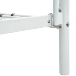 Cadre de lit superposé Blanc Métal 140x200 cm/90x200 cm><noscript><img width=