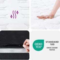 Matelas à ressorts bonnell moyen 90x200 cm 372955><noscript><img width=