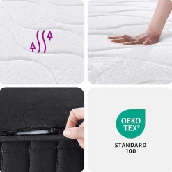Vidaxl Matelas à ressorts bonnell moyen 160x200 cm 3206388* Matelas