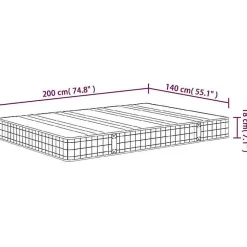 Matelas à ressorts bonnell moyen 140x200 cm 3206379><noscript><img width=