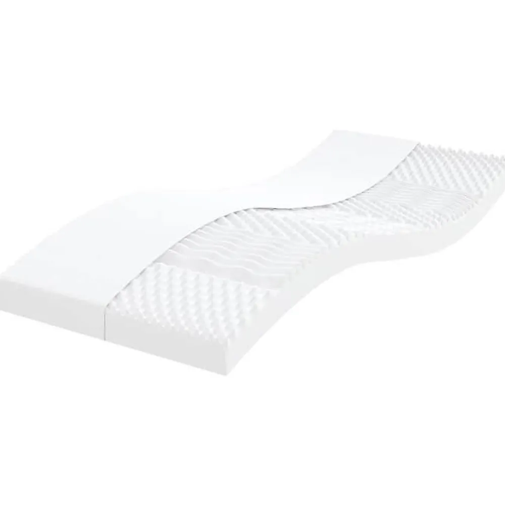 Vidaxl Matelas en mousse blanc 80x200 cm 7 zones dureté 20 ILD,matelas de lit,matelas rafraîchissant,matelas souple,356349* Matelas