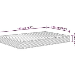 Vidaxl Matelas en mousse moyennement doux 140x190 cm 373010* Matelas