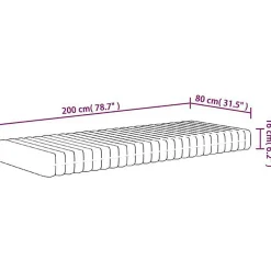 Matelas en mousse moyennement doux 80x200 cm 373042><noscript><img width=