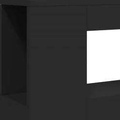Vidaxl Tête de Lit à LED, Accessoire de Lit, Tête de Cadre de Lit, Meuble de Chambre à Coucher, Noir 200x18,5x103,5 cm Bois 837366* Tête De Lit